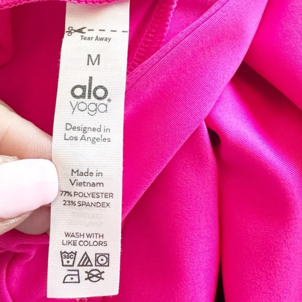 ALO Airlift Hot Pink Cropped High Rise Leggings